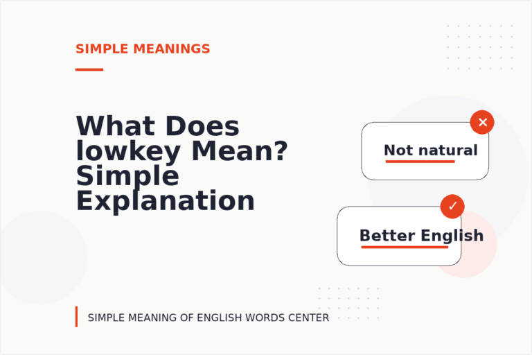 What Does lowkey Mean? Simple Explanation and Examples