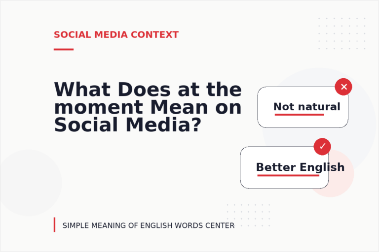 What Does at the moment Mean on Social Media?