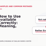 How to Use available Correctly: Meaning, Examples, and Mistakes